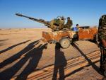 Fuerzas del ej&eacute;rcito saharaui en un ataque contra una antena de rastreo marroqu&iacute;.