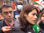 Isabel Serra en la manifestaci&oacute;n de este s&aacute;bado en Madrid por el S&aacute;hara.