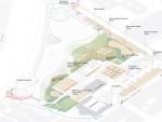 Proyecto de la remodelaci&oacute;n del parque de la Espanya Industrial en primavera de 2023
