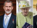 El rey Felipe VI, la reina Isabel II de Inglaterra y el pr&iacute;ncipe Alberto II de M&oacute;naco.