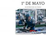 Cartel del 1 de mayo, D&iacute;a Internacional del Trabajo.