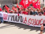 Manifestaci&oacute;n de UGT y CC.OO. en Madrid por el D&iacute;a Internacional del Trabajo