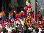Manifestación en Barcelona por el 1 de mayo
