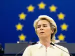 La presidenta de la Comisi&oacute;n Europea, Ursula von der Leyen, en la Euroc&aacute;mara.