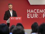Felipe Sicilia, portavoz del PSOE, este lunes en Ferraz.