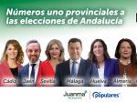 Imagen promocional de los cabezas de lista provincial del PP.
