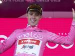 Juanpe L&oacute;pez, con la 'maglia rosa' de l&iacute;der del Giro de Italia