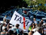 El sector del taxi se manifiesta en Madrid.