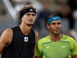 Nadal y Zverev, en Roland Garros.