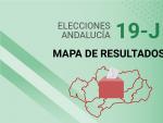 Mapa de resultados de las elecciones en Andaluc&iacute;a 2022