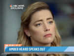 La actriz Amber Heard, durante su entrevista para la NBC.