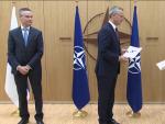 La OTAN recibe la solicitud de adhesi&oacute;n de Suecia y Finlandia