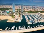 Imagen a&eacute;rea del Port Ol&iacute;mpic de Barcelona.