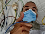 Alejandro Valverde, desde el hospital.