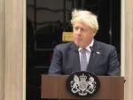Boris Johnson comparece para anunciar su dimisi&oacute;n.