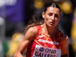 Sara Gallego, en el Campeonato del Mundo de Atletismo en Eugene, Oreg&oacute;n (EE UU).