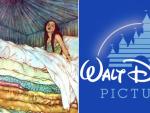 Ilustraci&oacute;n de 'La princesa y el gigante' y logo de Disney