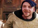Simon Pegg en el rodaje de 'Star Wars: el despertar de la fuerza'