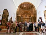 El alcalde de Sevilla, Antonio Mu&ntilde;oz, en el interior de la iglesia de la Anunciaci&oacute;n.