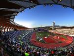 Imagen a&eacute;rea del estadio de Eugene en el que se disput&oacute; el Mundial de Atletismo.