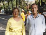 Paloma Garc&iacute;a Romero visitando las obras de mejora de la calzada en Conde Orgaz.