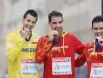 &Aacute;lvaro Mart&iacute;n y Diego Garc&iacute;a Carrera, con sus medallas de los 20km marcha.