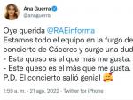 Pregunta de Ana Guerra a la RAE por una duda.
