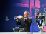 Imagen del sorteo de la Champions League.