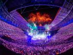 Concierto de Coldplay en el estadio del Wembley.