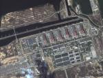 Vista satelital de la planta nuclear de Zaporiyia.