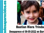 Imagen difundida por SOS Desaparecidos durante la b&uacute;squeda de Bastian Riera Trindade.