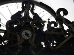 El reloj de la Torre del Rellotge del Edifici Hist&ograve;ric de la Universitat de Barcelona (UB), que se puede visitar tras haber sido restaurada.