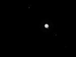 Imagen de J&uacute;piter junto a sus cuatro lunas mayores.