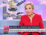 Ana Rosa habla de c&oacute;mo vivi&oacute; su regreso al matinal de Telecinco.