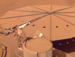 El panel solar de InSight est&aacute; repleto de polvo marciano a causa de las tormentas del planeta.