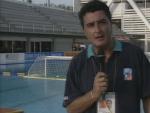 Pepe Ruiz Orland, periodista deportivo, durante una de sus retransmisiones