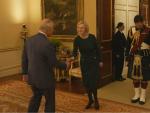 El rey de Inglaterra Carlos III recibe a la primera ministra brit&aacute;nica, Liz Truss, el 12 de octubre de 2022.