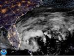 El hurac&aacute;n Nicole, rumbo a la costa este de Florida, en una imagen de sat&eacute;lite tomada el 9 de noviembre de 2022.