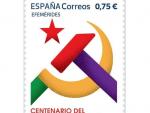 Sello de Correos conmemorativo del centenario del Partido Comunista CORREOS 10/11/2022