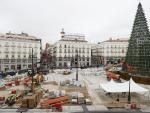 Estado de las obras en la Puerta del Sol, el 21 de diciembre, en Madrid.