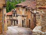 Old houses, typical medieval architecture in Calatanazor, Soria, Spain