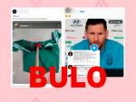El bulo de que Messi ha subido a Instagram una foto barriendo el suelo con una camiseta de la selecci&oacute;n mexicana.