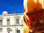 Se viralizan las nuevas decoraciones de Murcia por parecerse al anime Ataque a los titanes