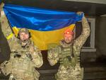 Miembros de la Unidad ucraniana &quot;Carlson&quot; de inteligencia a&eacute;rea.