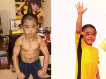 Dos im&aacute;genes de Ryusei Imai, conocido como 'mini Bruce Lee'.