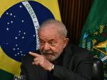 El Presidente de Brasil, Luiz Inacio Lula da Silva, participa de una reuni&oacute;n con gobernadores en el Palacio de Planalto, en Bras&iacute;lia, EL 9 de enero de 2023.