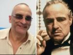 Combo de fotos de Messina Denaro y Marlon Brando como Vito Corleone.