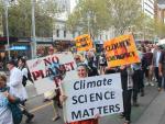 Manifestaci&oacute;n a favor de la ciencia del cambio clim&aacute;tico en Melbourne (Australia) en 2017.