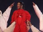Rihanna en su actuaci&oacute;n del descanso de la Super Bowl 2023