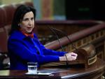 La ministra de Defensa, Margarita Robles, en el Congreso